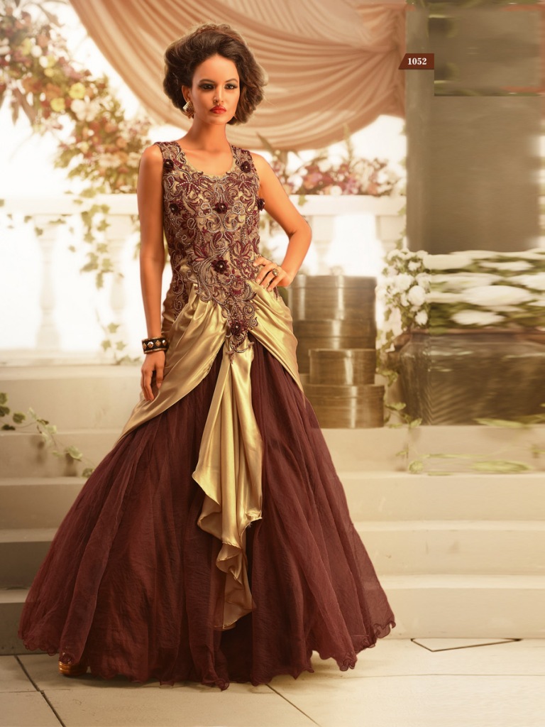  online  shopping  indian designer wedding  gown  at parisworld 